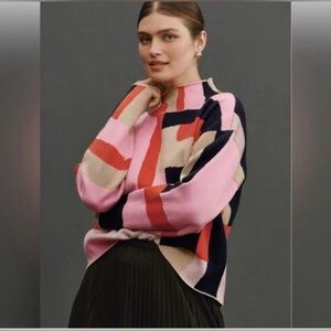 EUC Maeve Sz Small Carys Mock-Neck Sweater by Anthropologie